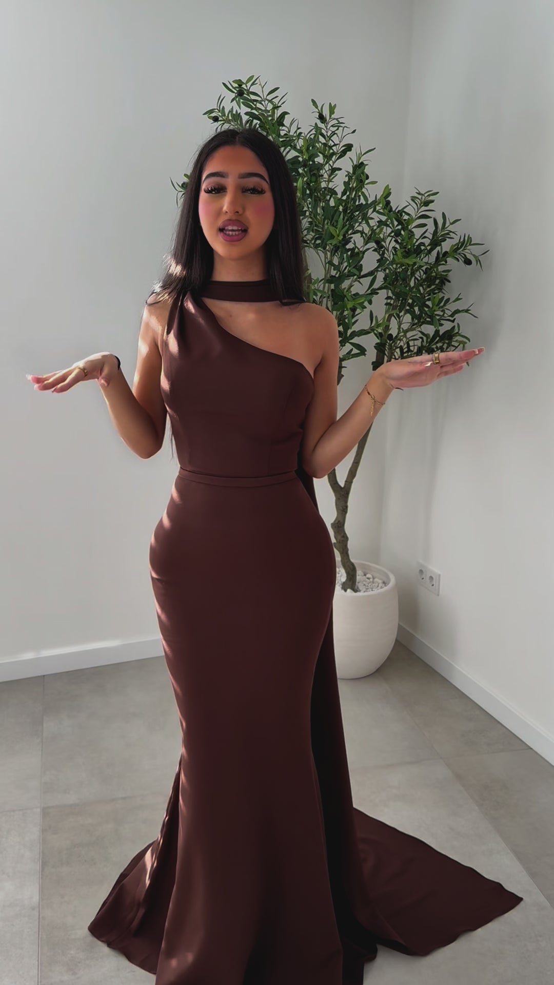 EFSANE DRESS BROWN